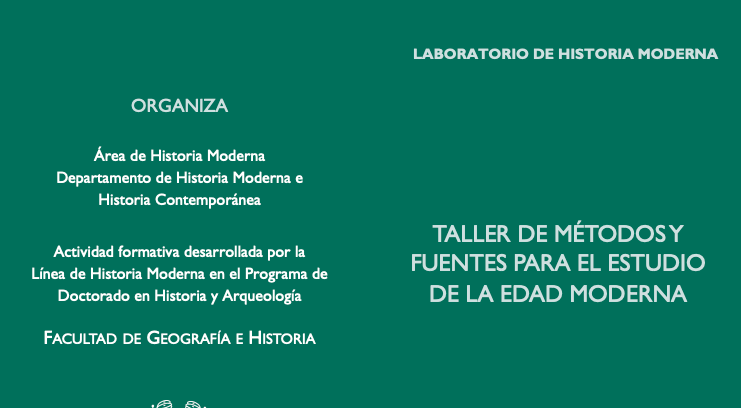 Taller de métodos y fuentes para el estudio de la Edad Moderna (febrero-mayo 2023)